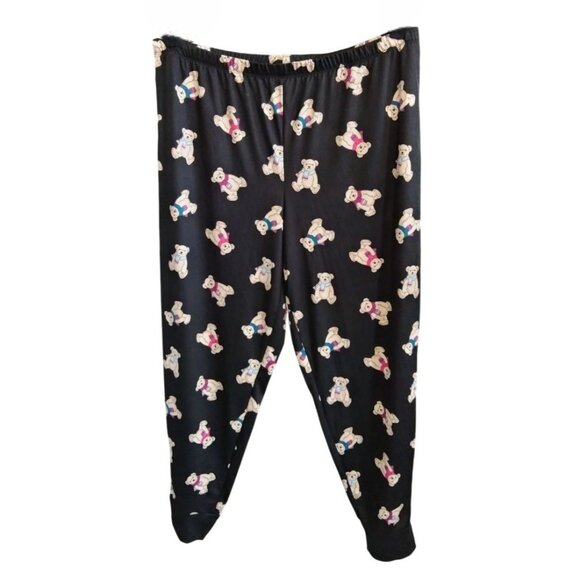 New Joyspun Size XL Pajama Set Teddy Bear Sleepwear Elastic Waistband Pockets - Picture 5 of 11